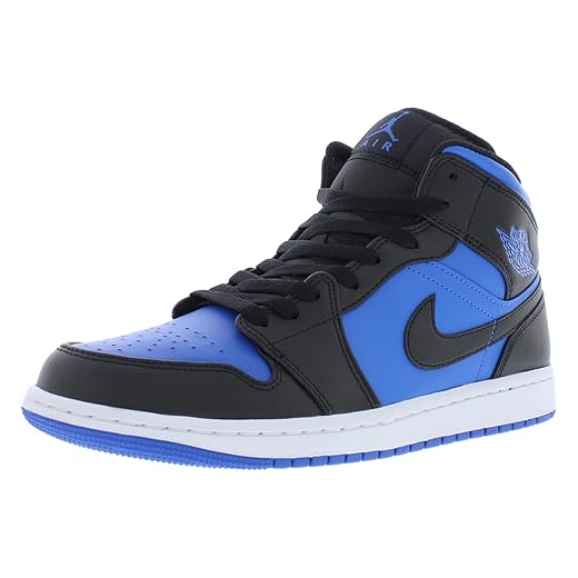 Nike Air Jordan 1 Mid Men's Shoes Black/Royal Blue-Black-White DQ8426-042 9.5