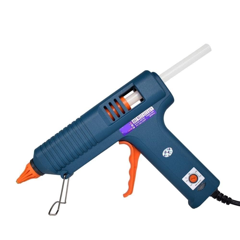 Pistolet na gorący klej, Zestaw narzędzi do pistoletu do klejenia na gorąco Regulacja temperatury 150 W pistolet silikonowy, użyj 11mm klej w sztyfcie DIY dysza z czystej miedzi(SET-2)