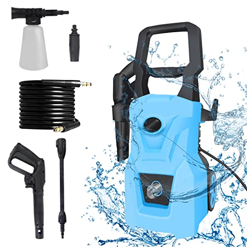 Electric Pressure Washer, 1800W, 3200PSI, 2.2GPM, Power Pressure Washer with All-in-One Nozzle, Detergent Tank, Car Pressure Washer for Clean Home, Building, Cars, Decks, Driveway, Patio (Blue)
