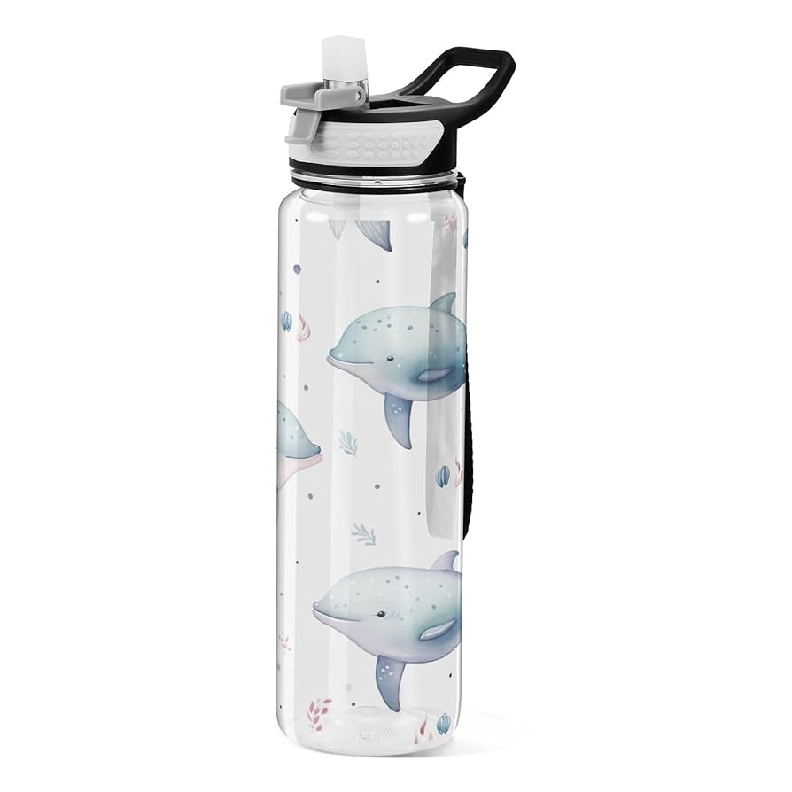 Amazon.com: Nesatuwa 32 oz Cute Whale Water Bottles with