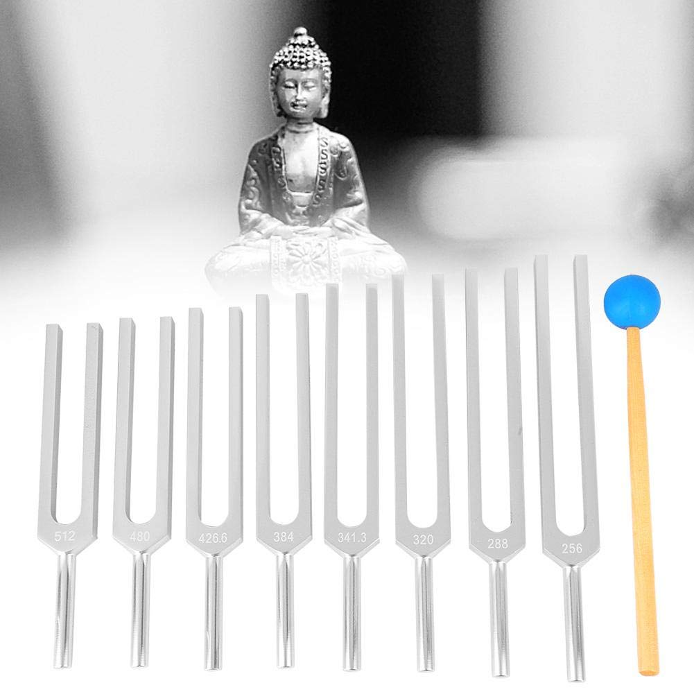 Stimmgabel, Aluminiumlegierung Stimmgabel Stimmgabeln Stimmgabel Set Heilung 256Hz / 288Hz / 320Hz / 341.3Hz / 384Hz / 426,6Hz / 480Hz Stimmgabel-Set Für Meditation und Massage
