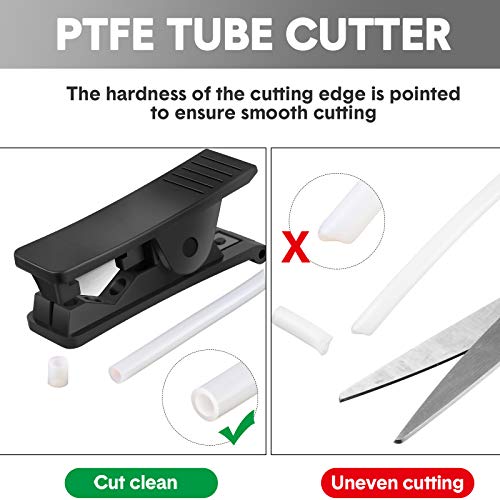 Image of 3 Pieces PTFE Plastic Tubing Cutter Hose Tube Cutter Pipe Accurate Tube Cutting Tool for Nylon PVC PU Tubing and Hose Cut up to 3 /4 Inch OD (Black)