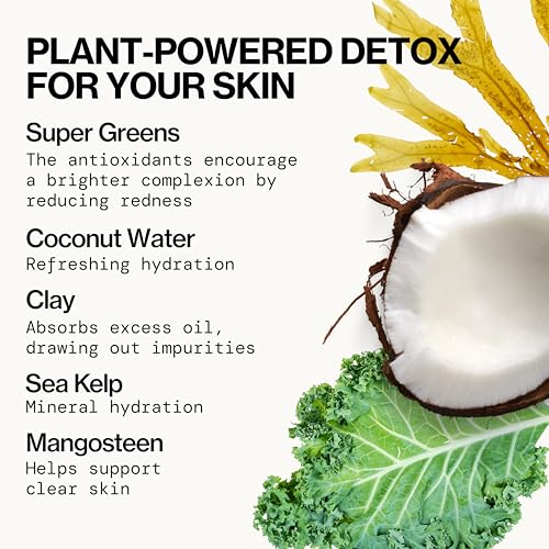 Image of Pacifica Kale Detox Face Wash for Oily & Acne-Prone Skin, Deep Cleansing Facial Cleanser & Makeup Remover with Super Greens Kale, Seaweed & Clay, 5 fl oz -Clean Beauty, Vegan & Cruelty-Free