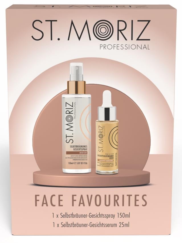 St. Moriz Professional Selbstbräuner 2er Geschenkset - Face Favourites - Gesichstspray 150ml + Gesichtsserum 25ml