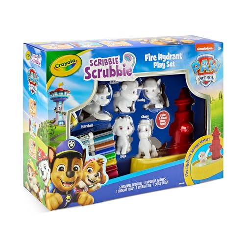 Image of Crayola Scribble Scrubbies PAW Patrol Washable Toy & Marker Playset - 5 Washable Animal Figurines, Coloring & Art Activity for Kids, Non-Toxic Creative Gift for Boys & Girls Ages 3+