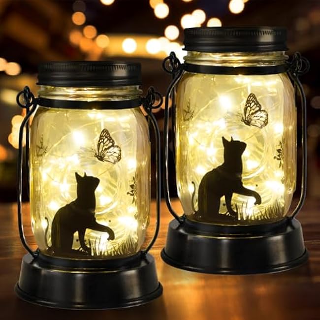 Dog Solar Lanterns Dog Lover Gifts for Women Men Dog Lovers Gifts Hanging Dog Lanterns with Stake for Yard Lawn Garden Decor Waterproof Dog Lights Torches