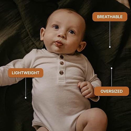 Miniatura 3 de Parker - Mantas para bebé, paquete de 3 mantas de muselina 100% algodón para bebés niños y niñas, unisex, género neutro, juego de Estes