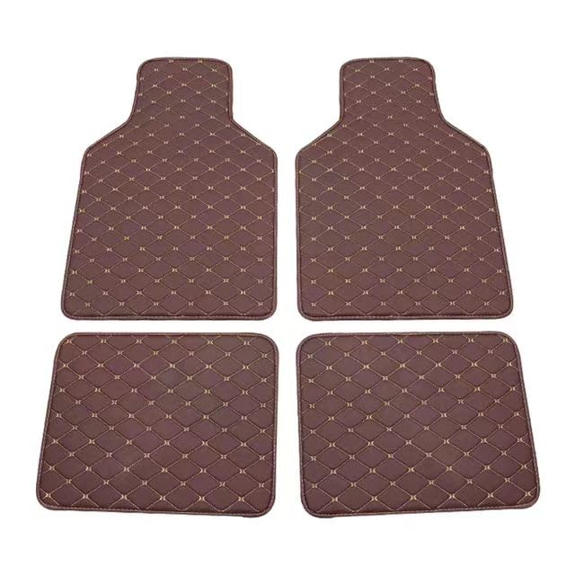 Tapis voiture Mercedes G-Class en cuir marron luxe sur mesure