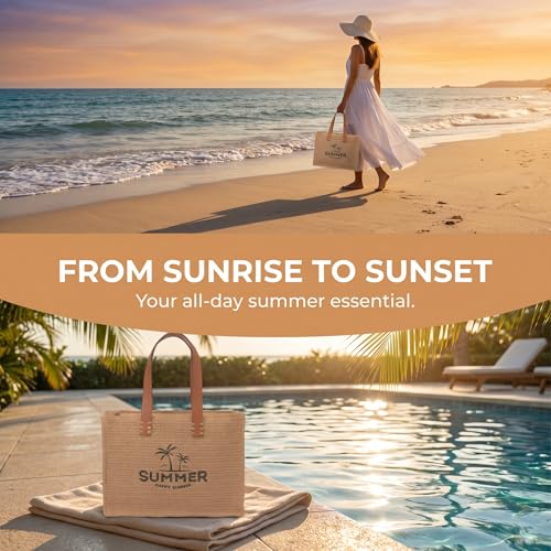 Bolso de Playa Tejido de Rafia para Mujer 2026 miniatura 6
