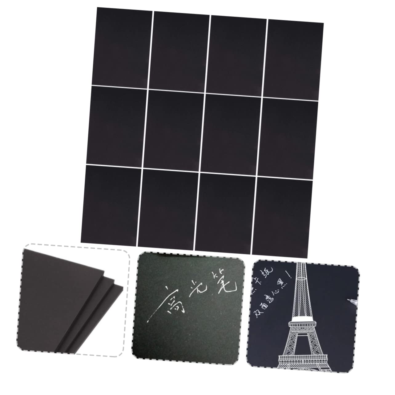 Gadpiparty Papiers Soi-même Noirs pour Garçon et Filles, 100 Pièces 150g