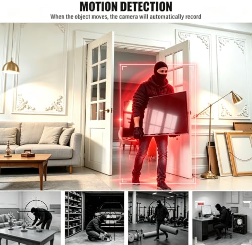 ehomful HD 1080P Portable Small Nanny Cam,Wireless Mini Camera Body Cam Surveillance Cameras for Home Security Indoor/Outdoor Small Security Camera No WiFi Needed - image 3