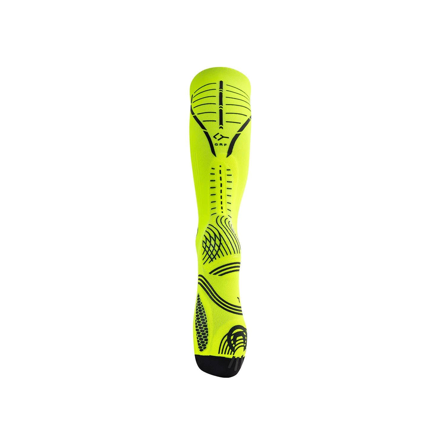 FLOKY GRF LONG Chaussettes biomécaniques de sport à fort impact Chaussettes de compression basket, volley, crossfit, hydrox, protection du tendon d'Achille et des muscles, réduction maximale des