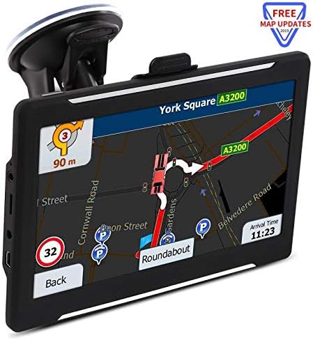 GPS Navigation for car, GPS Navigator System with Free Lifetime Maps, 7 Inch HD Touch Screen, 8GB Voice Broadcast Function, Driving Alert.
