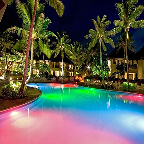 Image Pond Lights Submersible Lights [Set Of 4] With Timer Ip68 Underwater Lights Aquarium Spot Light 48Led Landscape Lamp For Swimming Pool Fish Tank Fountain Pond Decoration #TOP6