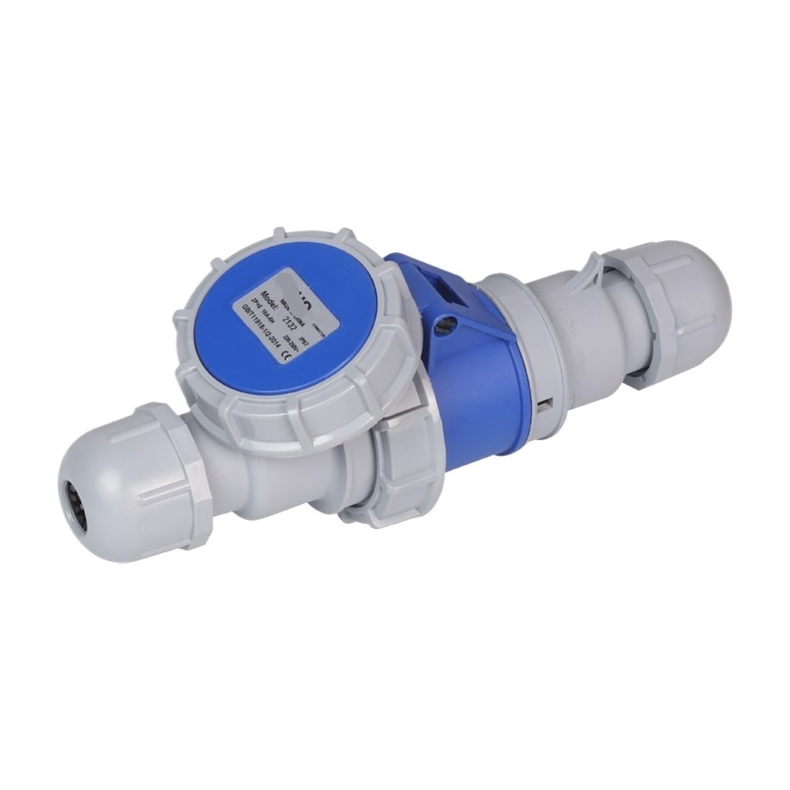 Enchufe industrial IP67 para maquinaria exterior en talleres