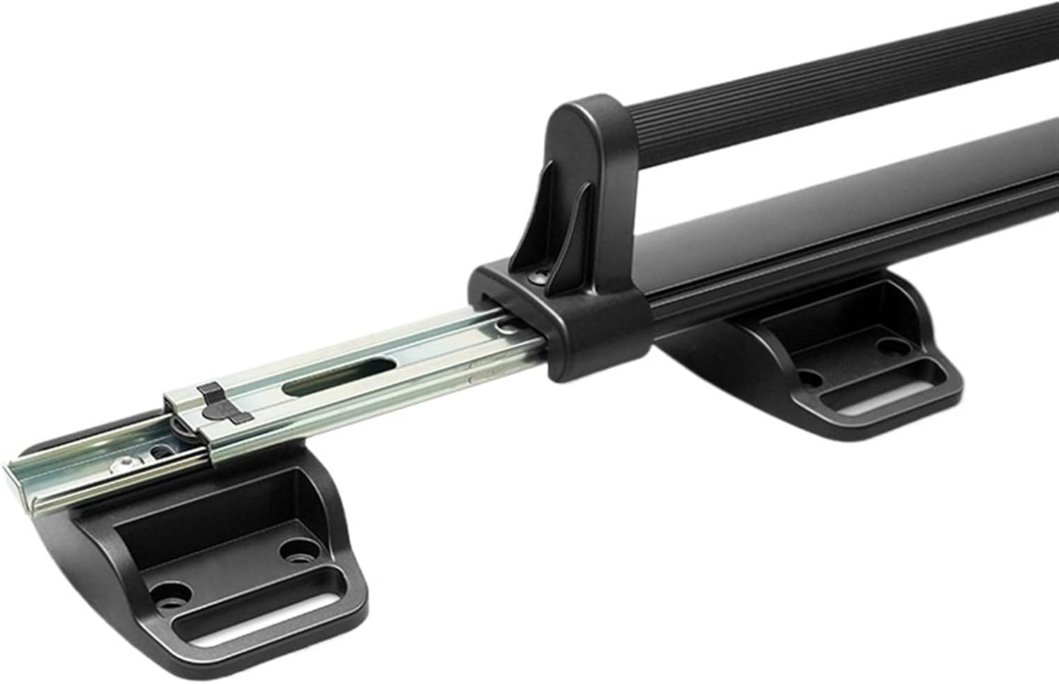 Side Mount Cabinet Runners Glides Adjustable Wardrobe Rail Retractable Pull-Out Closet Rod Clothing 250-500mm Slide Hanger Rack Bar Ball Bearing Slid(Simple 250mm)