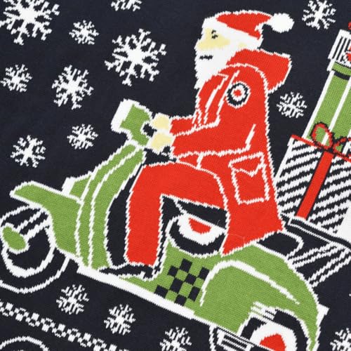 Mens Scooter Christmas Jumper Festive Sweater Sweatshirt Scooter4