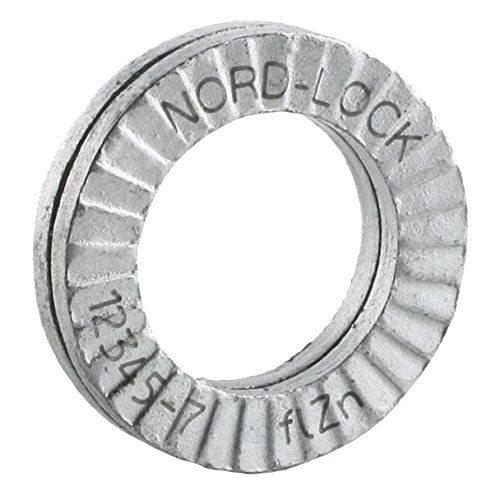 Nord-Lock Wedge Locking Washers - Steel (Delta Protekt) Washer, Vibration Resistant Safety Washers for M14 Bolts, with Zinc Flake Coating - 10 Pairs #1