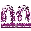 Bed Head Rock N Roller Clamp Free 2-in-1 Curling Wand | Round Barrel for Tousled Waves