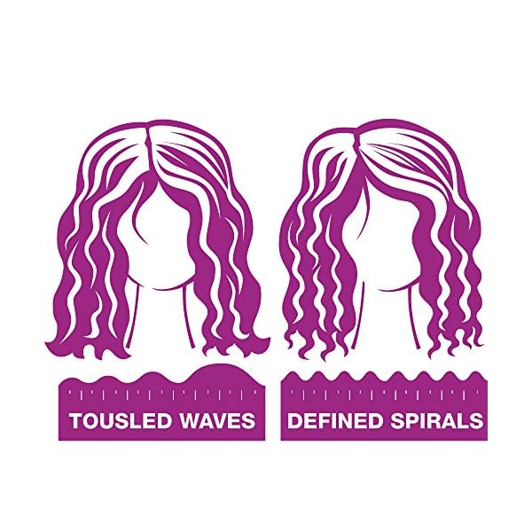 Bed Head Rock N Roller Clamp Free 2-in-1 Curling Wand | Round Barrel for Tousled Waves