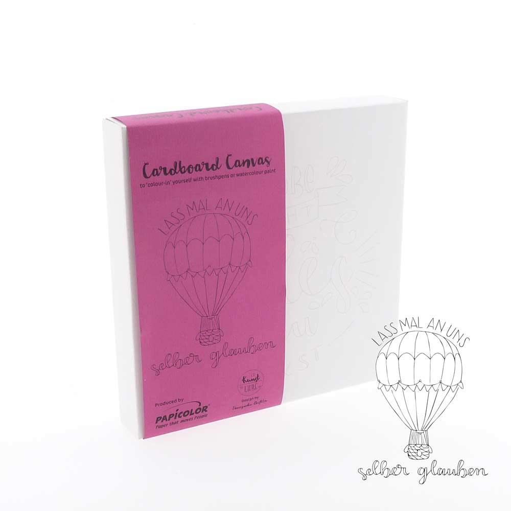 (No. 930002) Canvas Cardboard 20 x 20 cm 'Let's Believe Yourself'