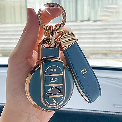 ontto Car Key Case Protective Cover Fits BMW Mini Cooper S One Clubman Countryman F54 F55 F56 F57 F60 Accessories Remote Control Key Fob TPU Key Case Key Box Grey R Cover