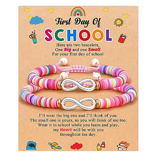 Infinite Love Back to School Bracelet Mommy and Me Mom and Daughter Kindergarten Pre K Gifts