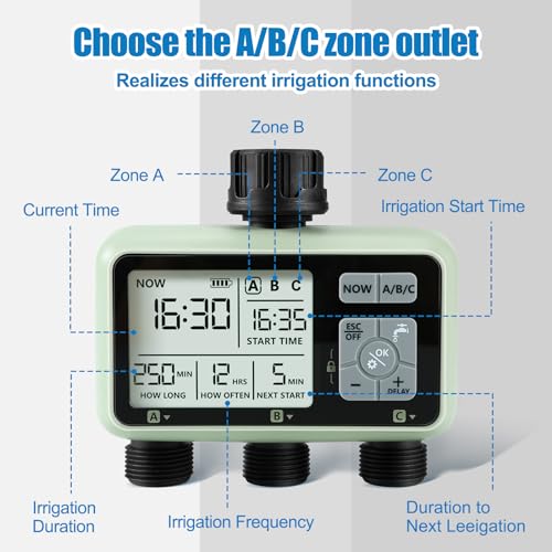 Digitaler Gartenwassertimer mit Regenverzögerung und Intelligenten Bewässerungsfunktionen – Bild 3