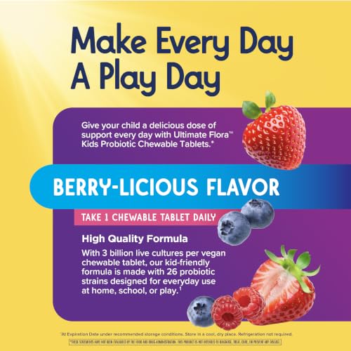 Renew Life Ultimate Flora Kids Probiotic Chewables | 60 Chewable Tablets - Image 4