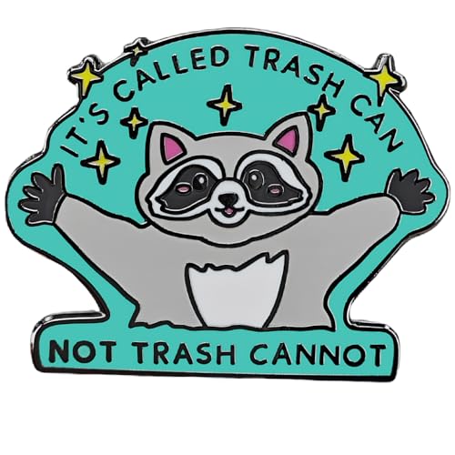 Image of Cute Raccoon Enamel Pin, inchIt's Called Trash Can Not Trash Cannot inchCartoon Animal Badge for Bags, Jackets, Hats