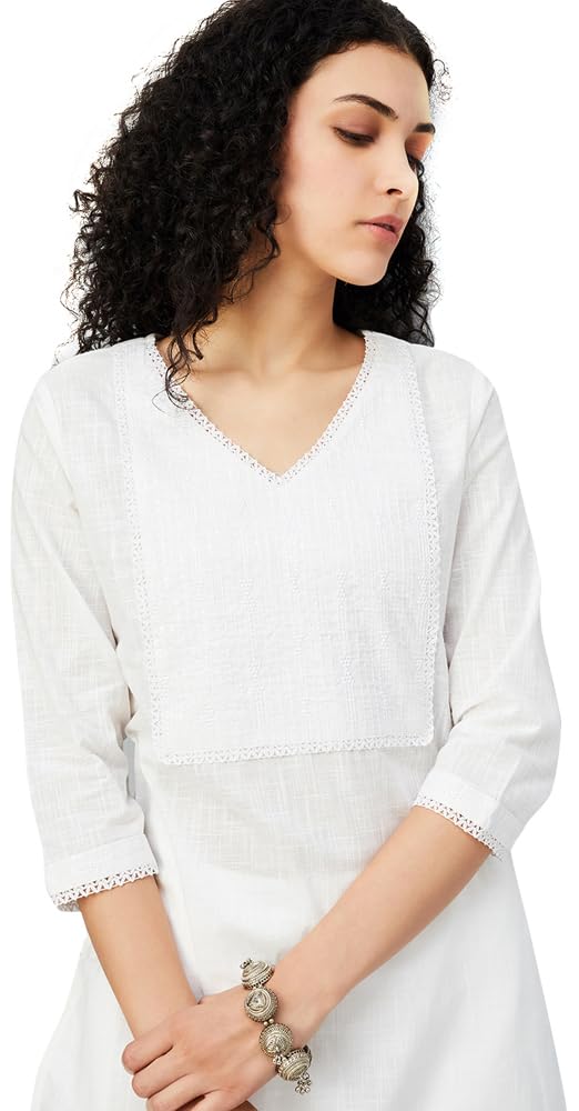 max Women's Cotton Blend Solid Regular Kurta-picture-32