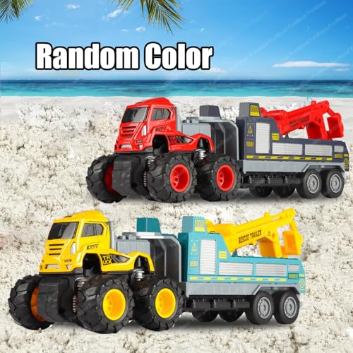 Image of FunBlast Towing Trucks Toy - Diecast Rescue Trailer Toy for Children, 1:43 Scaled Model Pull Back Tow Truck Toys for 3+ Year Old Kids, Boys, Metal Truck for Kids (1 Pc;Random Color)