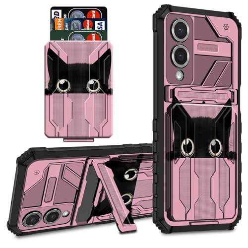 CGFGHHUY for Samsung Galaxy S25 Edge Case Wallet Cover with Credit Card Holder & Kickstand Dual Layer Hard PC Soft TPU Protective Case for Samsung Galaxy S25 Edge 6.7 inch 2025 - Cute Cat