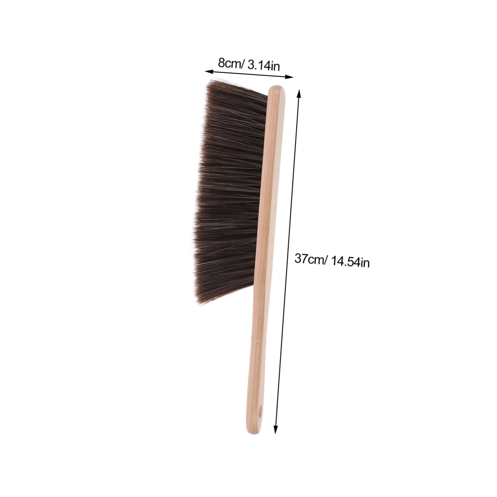 IWOWHERO Handheld Small Wooden Broom with Soft Bristles for Household Cleaning for Desk Bed Car and Keyboard Reliable Cleaning Brush for Daily Use