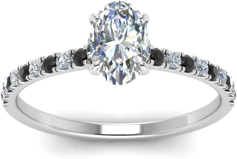 Choose Your Gemstone Oval Shape 925 Sterling Silver Halo Engagement Rings Hidden Petite Diamond CZ Affordable for Your Girlfriend, Wife, Partner Wedding Ring : US Size 4 to 12
