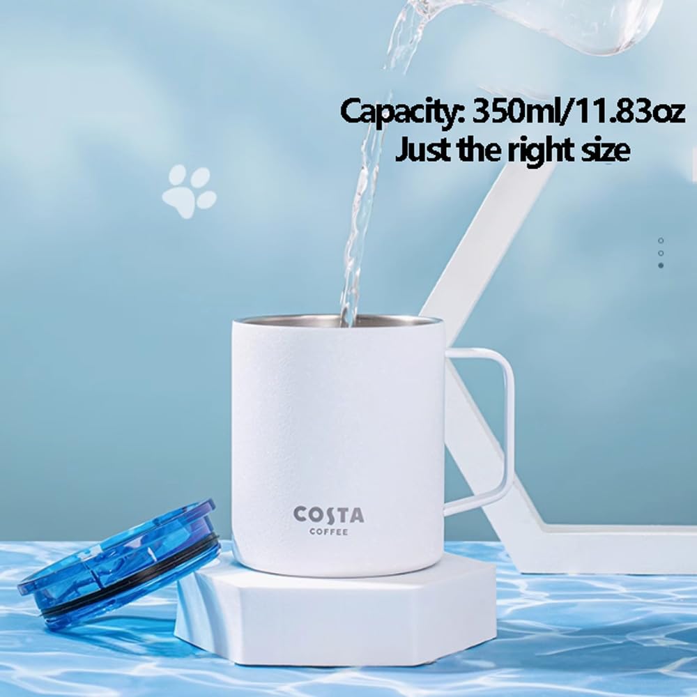 tazze tazza da caffè isolata per ragazze e ragazzi in acciaio inossidabile tazza da tè con coperchio per mantenere il freddotazze da caffè unichetazza da cappuccino da 350 ml/11,83 once con cop