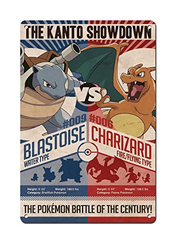 Wonderful Life A The Kanto Showdown - Red vs. Blue Game Poster - Japan Manga Poster Tin Poster Japan Anime Poster Comic Poster Cartoon Poster 8 x 12 inchï¼ˆ20x30cmï¼‰