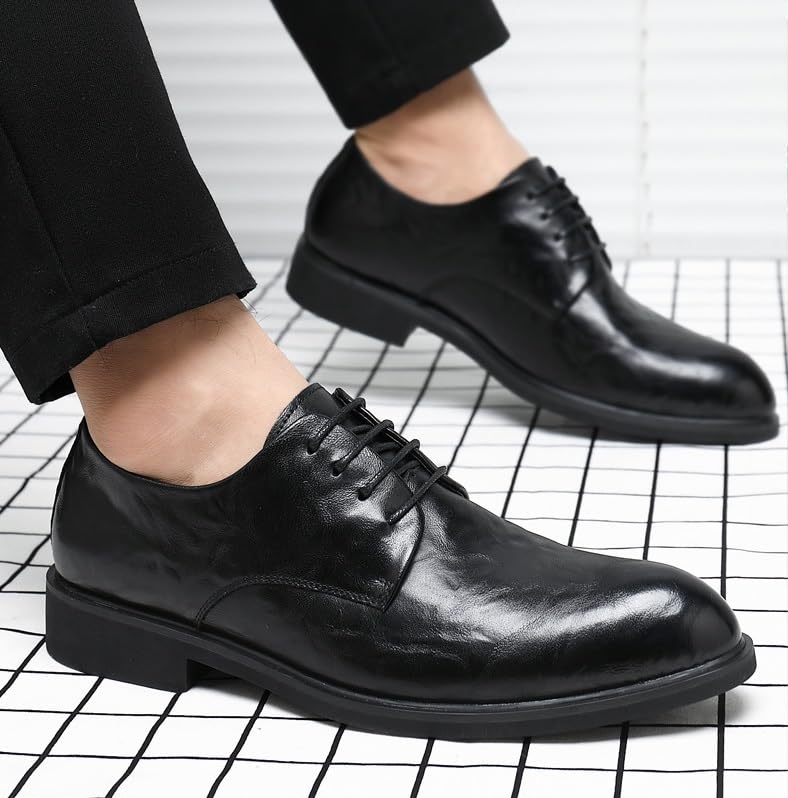 Mens Casual Dress Oxfords Shoes Lace Up Business Office Wedding Formal Modern3