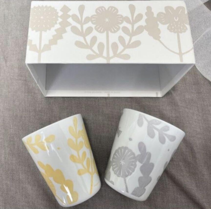 Amazon.co.jp: 鹿児島睦 La fleur 陶器カップ 2ペア : ホーム＆キッチン