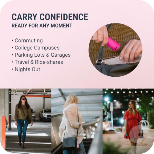 Image of SABRE Pepper Gel Spray with Fast Flip-Top Safety & Snap‑Clip Keychain for Self Defense - Max Strength with UV Dye, Reduces Wind Blowback, 10‑Sec Spray, 14ft Range, Finger Grip, Made in USA, 0.54 fl oz
