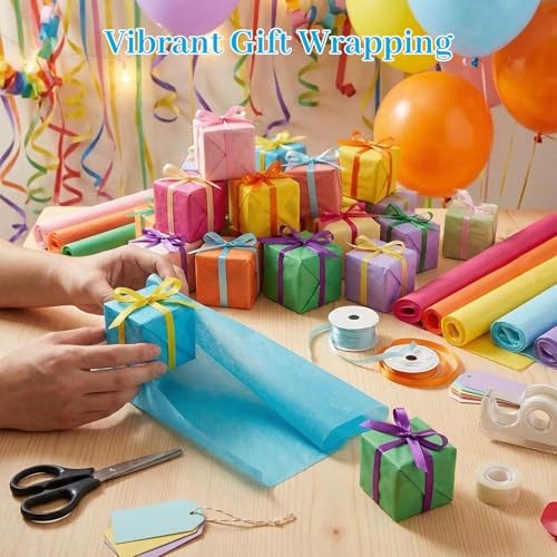 Image of Koogel Tissue Paper 330 Sheets, 14 X 10 inch 20 Colors for Gift Bags