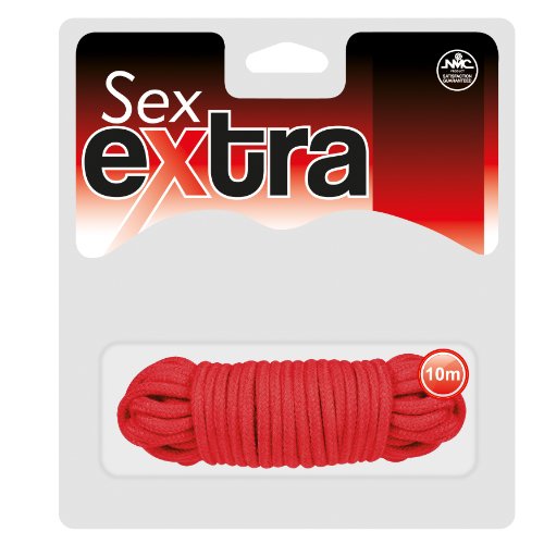 NMC Bondage Rope - Fessel Seil für fesselnde Spiele - 10 m lang - Durchmesser: 6 mm - rot – Bild 3