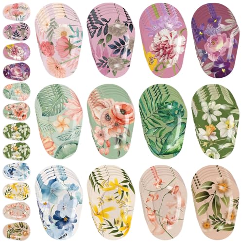 60Pcs Adhesive Eye Patches for Women 12Styles Vintage Boho Flower Eyepatches