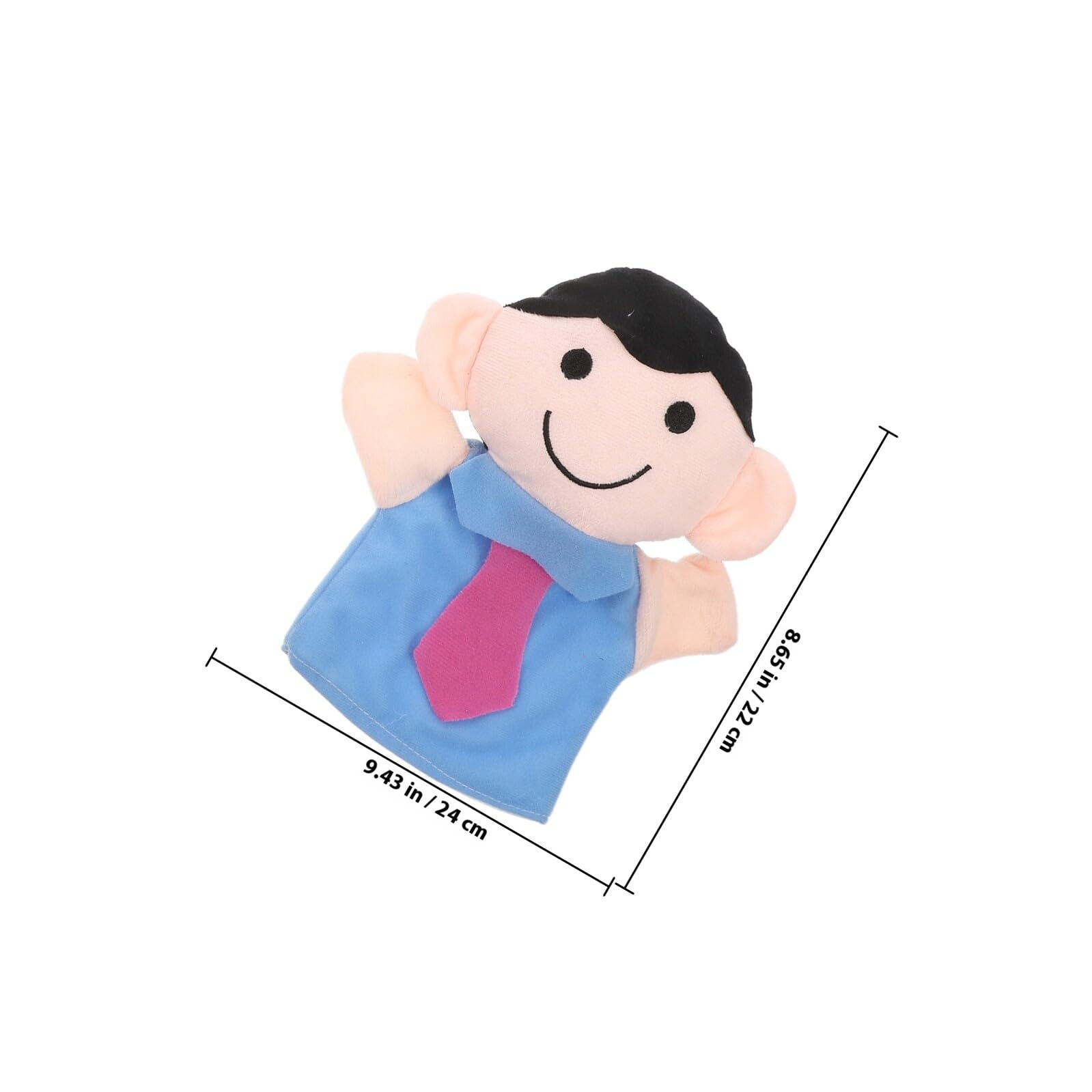 Set 6 Burattini da Mano Famiglia per Piccoli, Marionette Tessuto Leggero Personaggi Nonno Mamma Papà Figlio, Giocattoli Interattivi per Spettacoli e Racconti Educativi