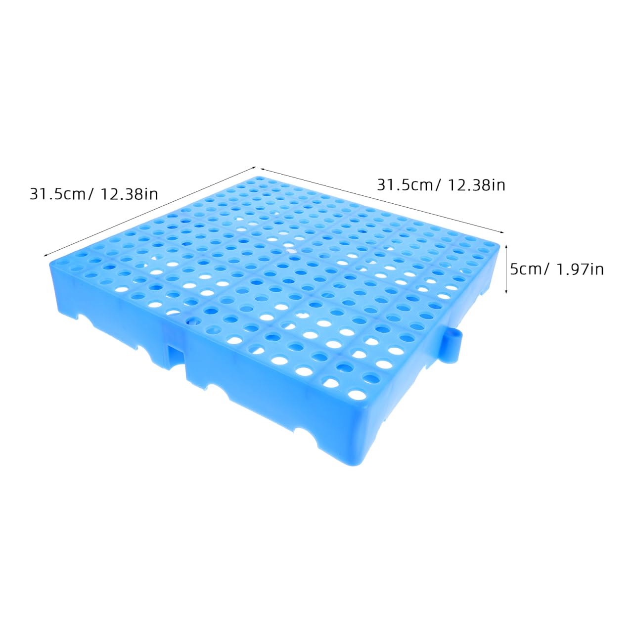 Lot de 2 palettes emboîtables en plastique avec grille ventilée - Entretien facile - Idéal pour le garage et la cuisine - Réduction de la poussière