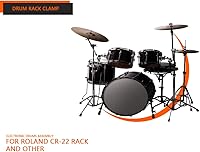 Vista 4 de Abrazadera de estante de tambor de 0.866 in, abrazaderas en T para rack de batería electrónica, kit de soporte de abrazadera de batería electrónica