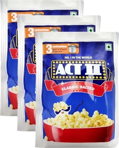 Image of ACT II Popcorn IPC Classic Salted Combo Pack, 55g /60g (Pack of 3)