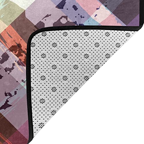 Tapis en flanelle douce 160x121.9 cm avec dossier antidérapant moderne