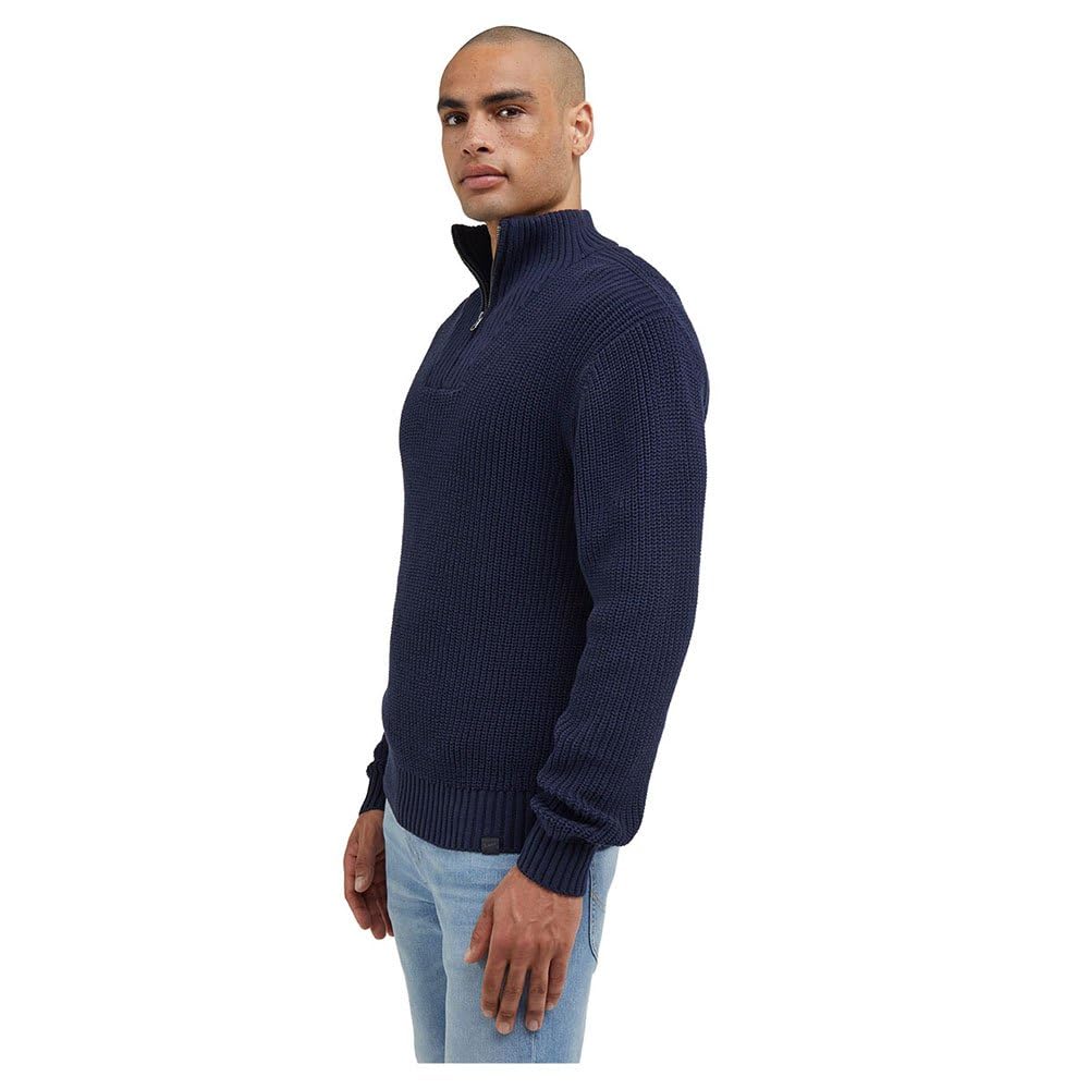 Lee Felpa da Uomo a Mezza Zip, Nero, L