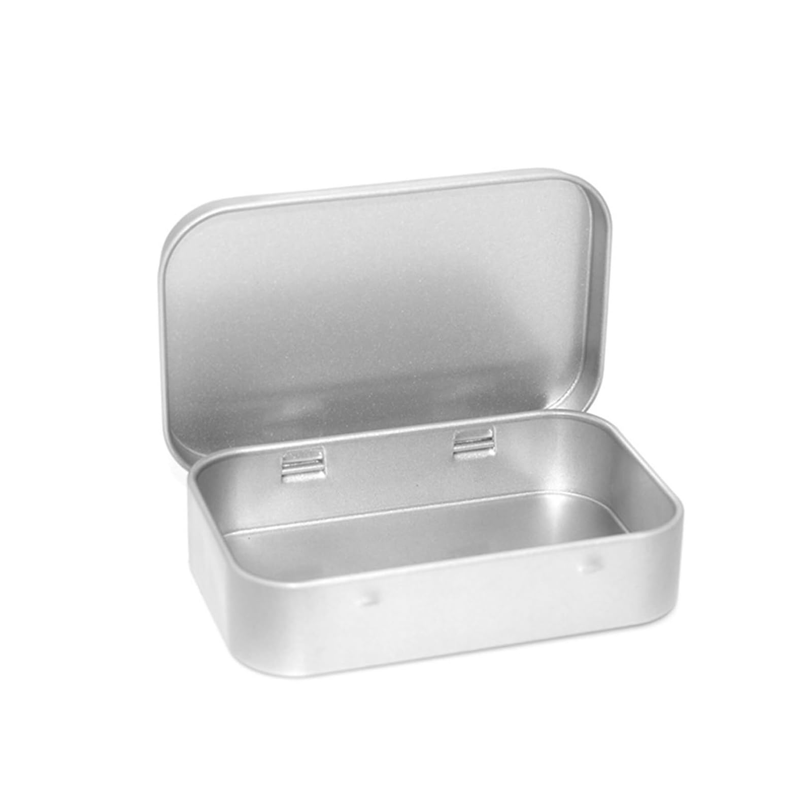 Boîte de rangement en fer avec couvercle à charnière rectangulaire pour petits bijoux
